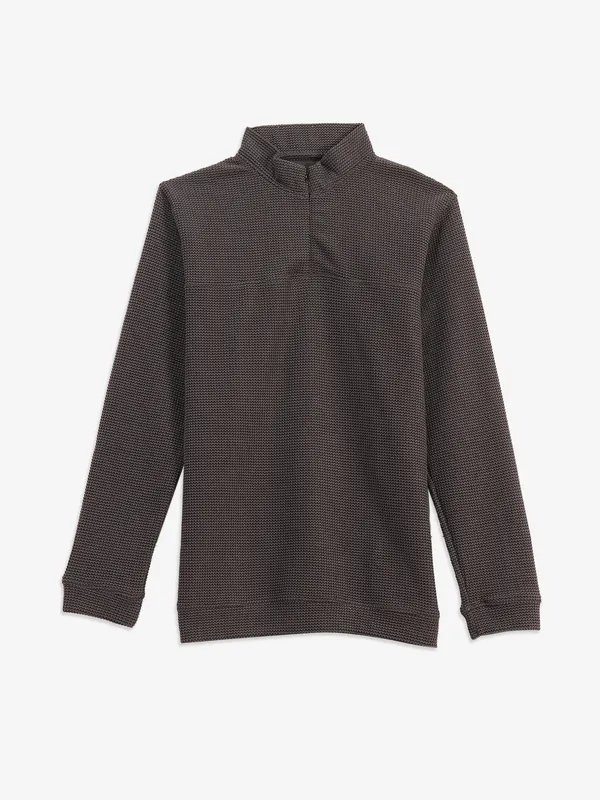 KUCHKUCH brown bandgala t-shirt