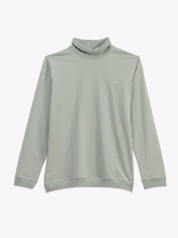 KUCHKUCH grey plain casual t-shirt