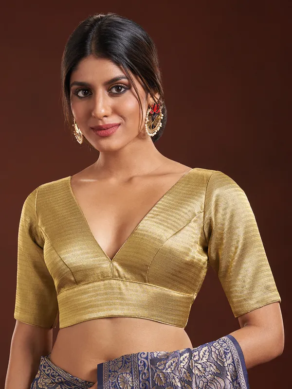 Latest beige silk blouse