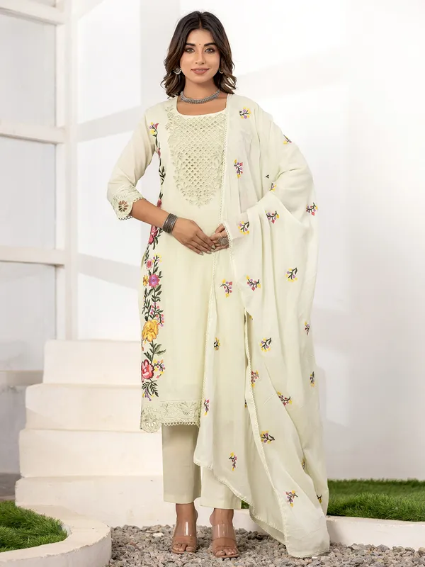 Latest pista green kurti set with dupatta