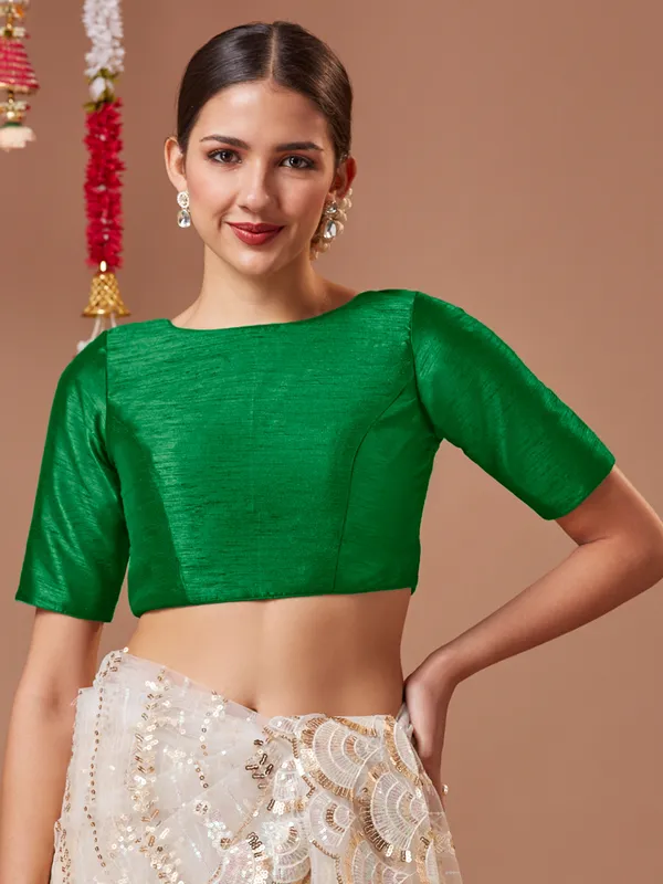 Latest pink cotton silk readymade blouse