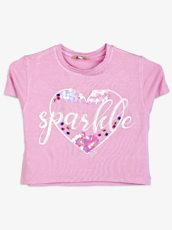 Leo n Babes pink cotton casual top