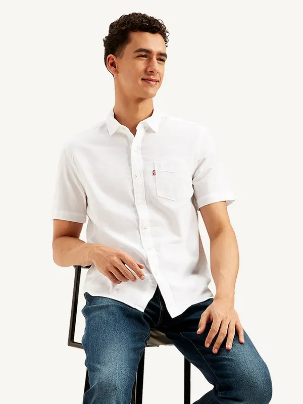 LEVIS cool white cotton casual shirt