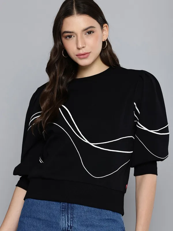 LEVIS cotton black t-shirt for casual wear