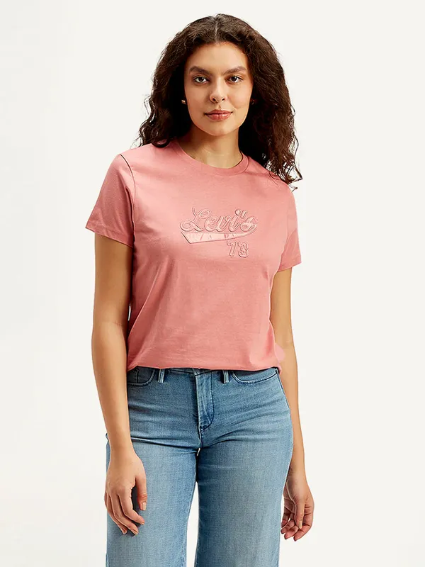 LEVIS cotton peach t-shirt for women