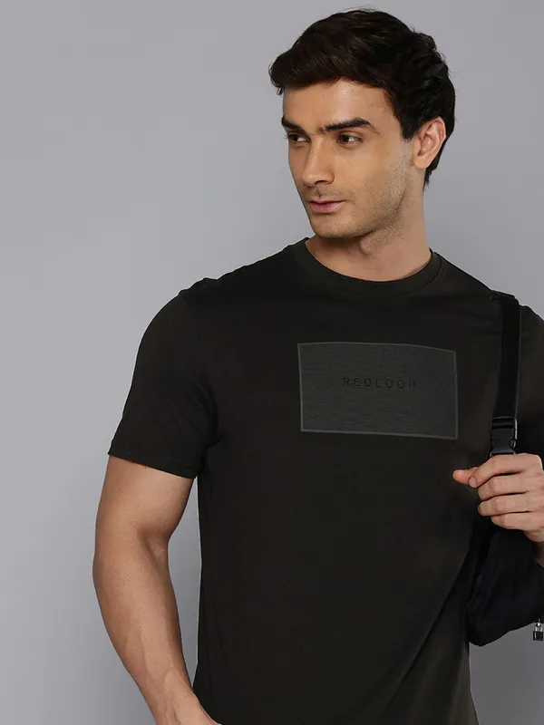 LEVIS cotton t-shirt in black plain