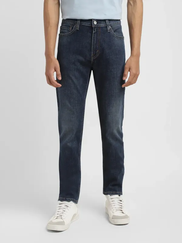 Levis dark blue washed 512 slim taper fit jeans