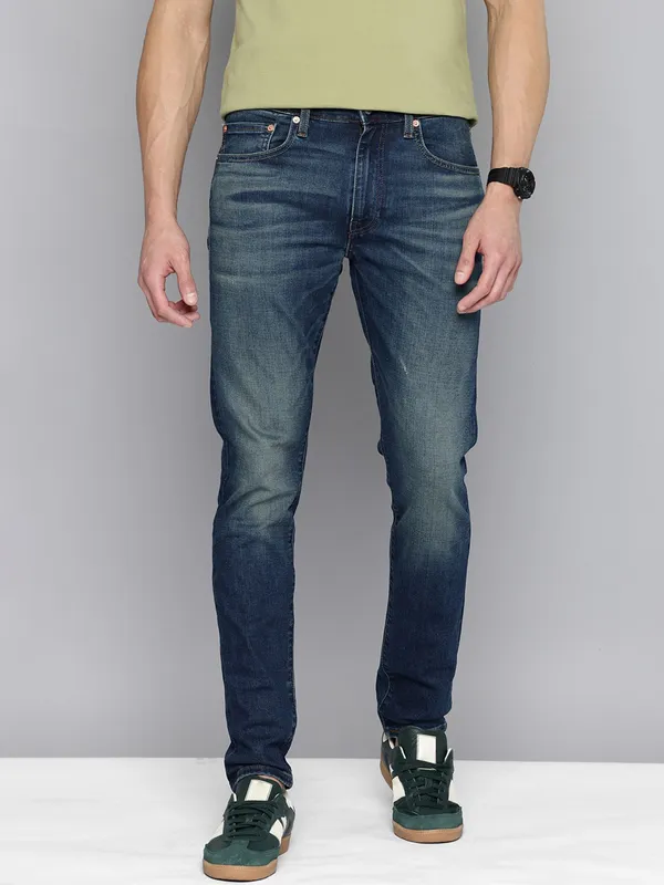 LEVIS dark blue washed denim jeans for men