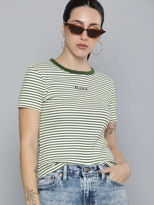 LEVIS green stripe t-shirt
