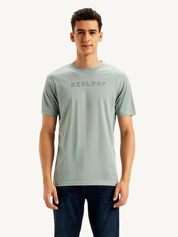 LEVIS grey slim fit cotton t-shirt for men