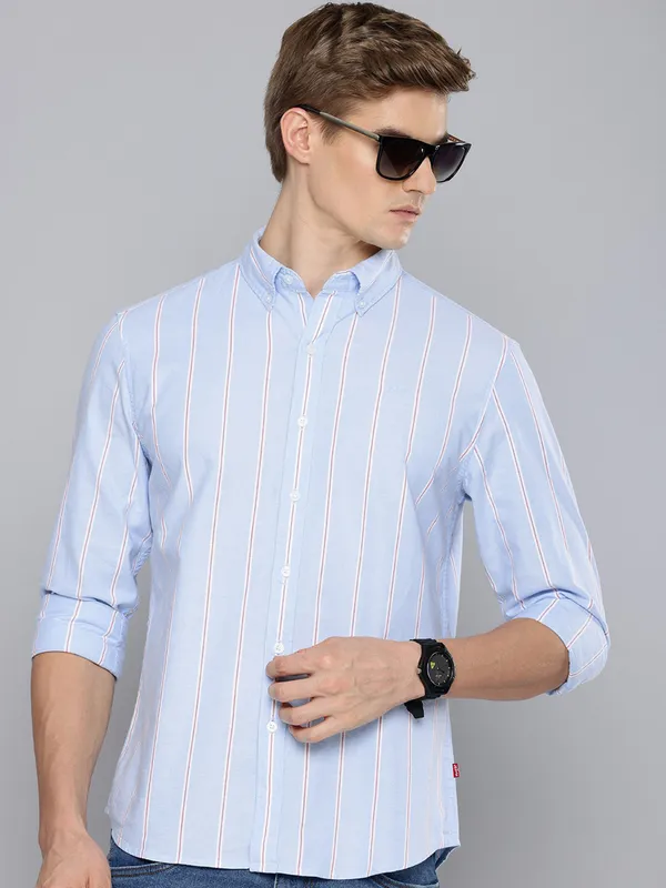 LEVIS light blue stripe shirt in cotton