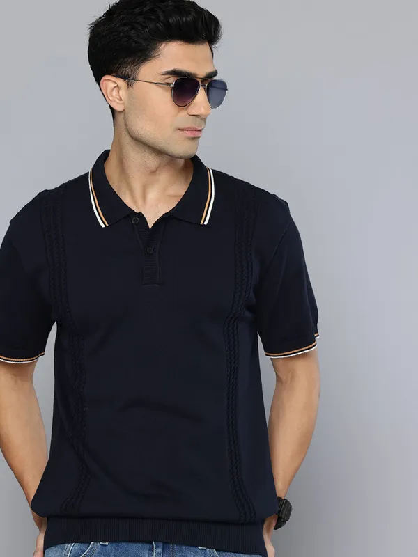 LEVIS navy cotton polo t-shirt for men