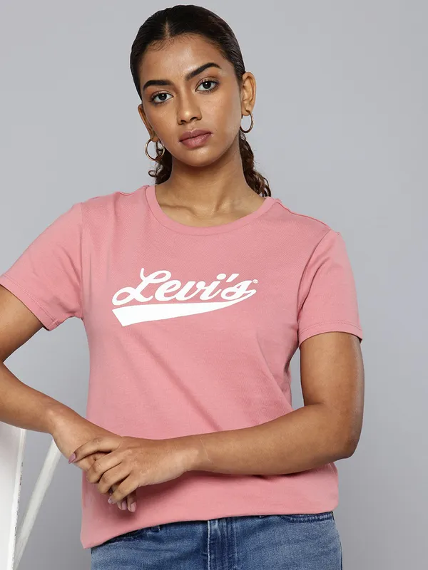 LEVIS onion pink cotton t-shirt