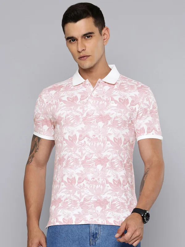 LEVIS onion pink printed cotton t-shirt