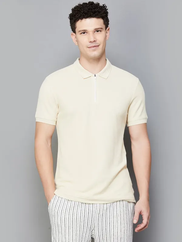 LEVIS plain beige cotton t-shirt