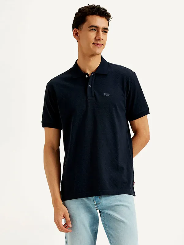 LEVIS plain navy cotton mens t-shirt