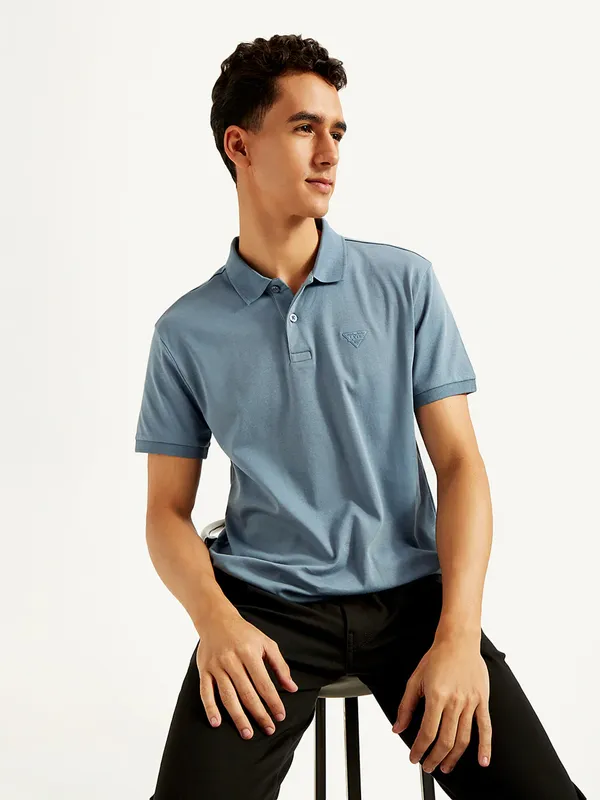 LEVIS powder blue slim fit polo t-shirt