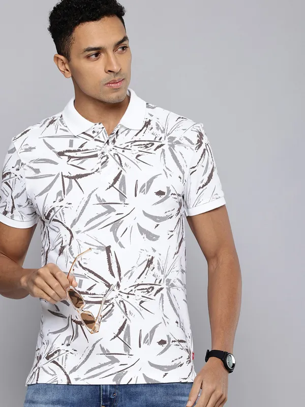 LEVIS printed casual cotton white t-shirt