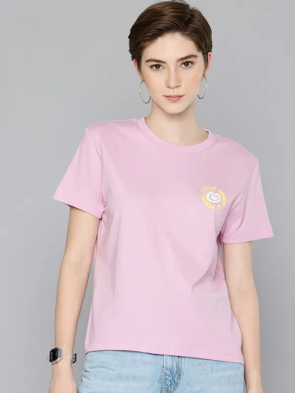 LEVIS printed lavender cotton t-shirt