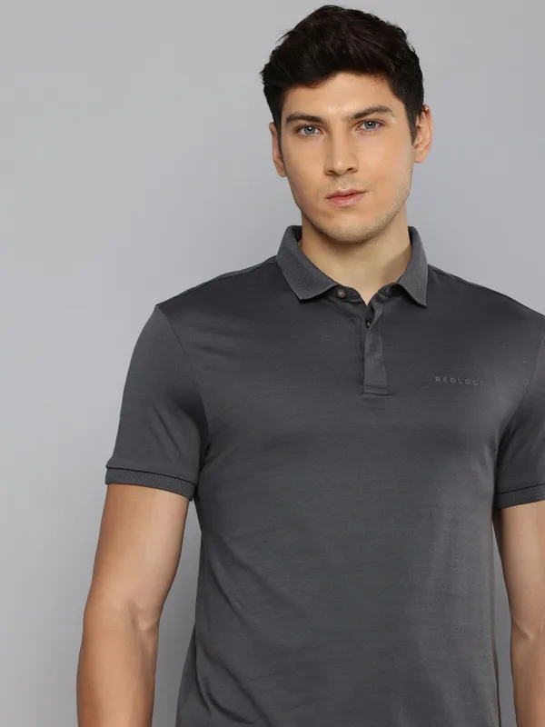 LEVIS slim fit charcoal cotton t-shirt for men