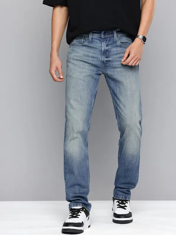 LEVIS slim fit washed blue denim jeans
