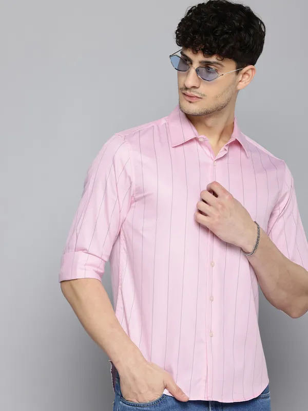 LEVIS stripe pink cotton shirt