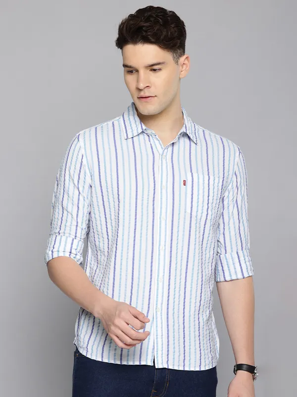 LEVIS stripe white cotton shirt