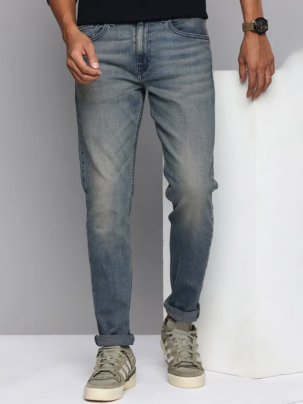 LEVIS washed blue 512 slim taper fit denim jeans