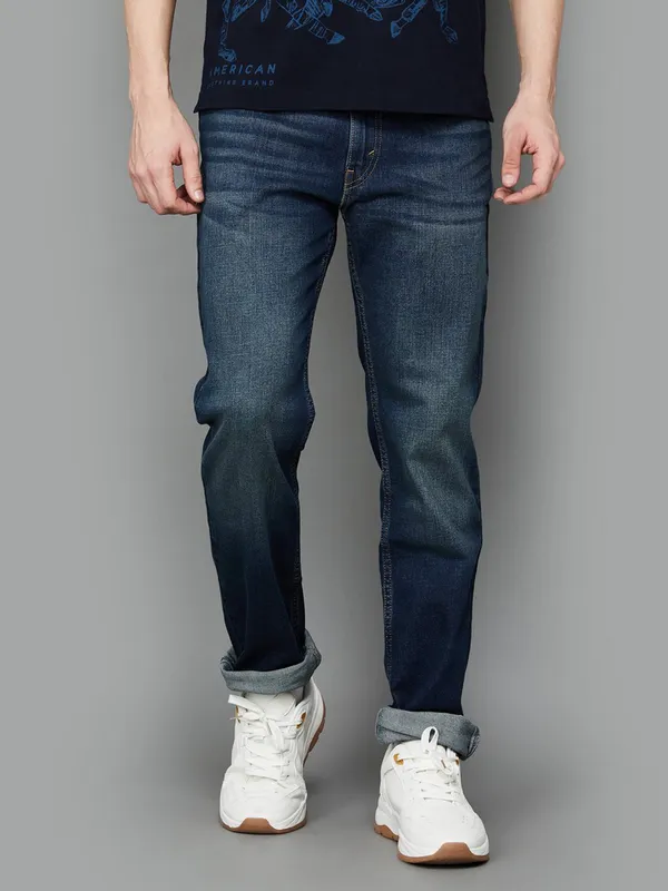 LEVIS washed dark blue mens denim collection