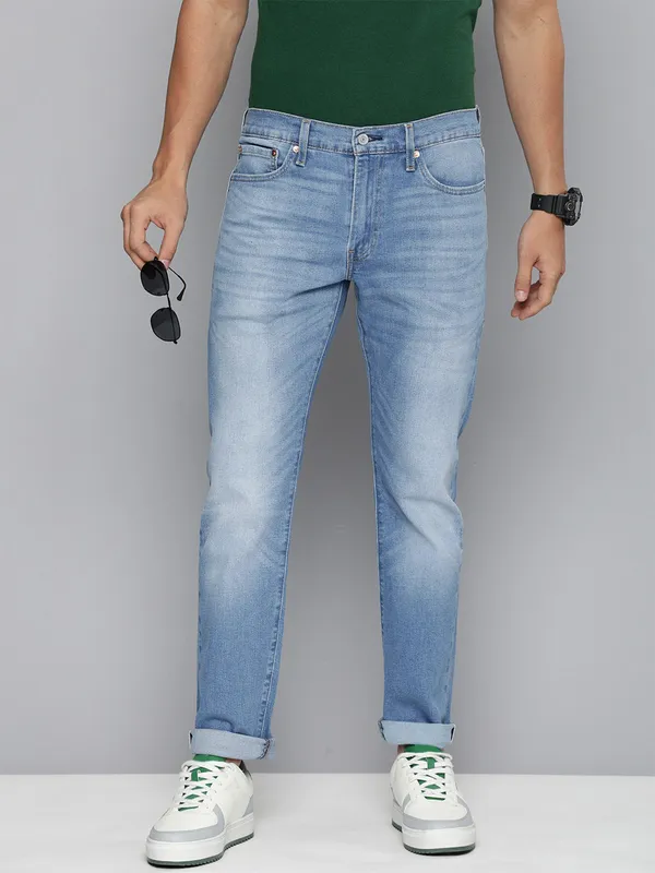 LEVIS washed slim fit jeans in ight blue