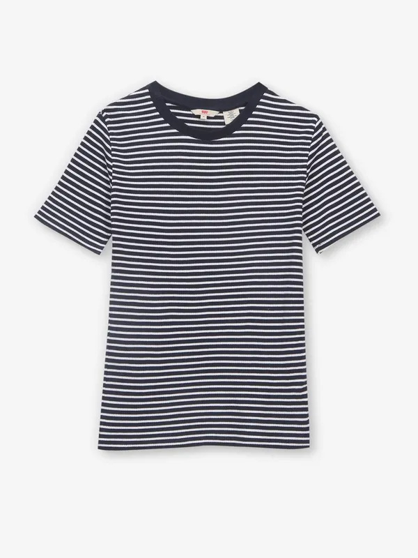 LEVIS white and black stripe cotton top