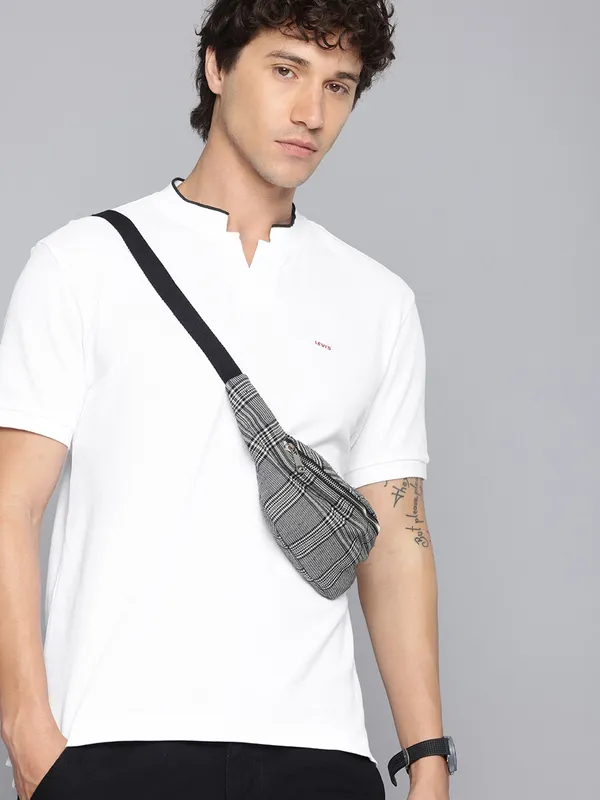 LEVIS white cotton t-shirt for men