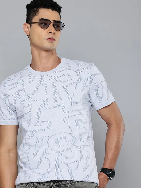 LEVIS white printed t-shirt in cotton fabric