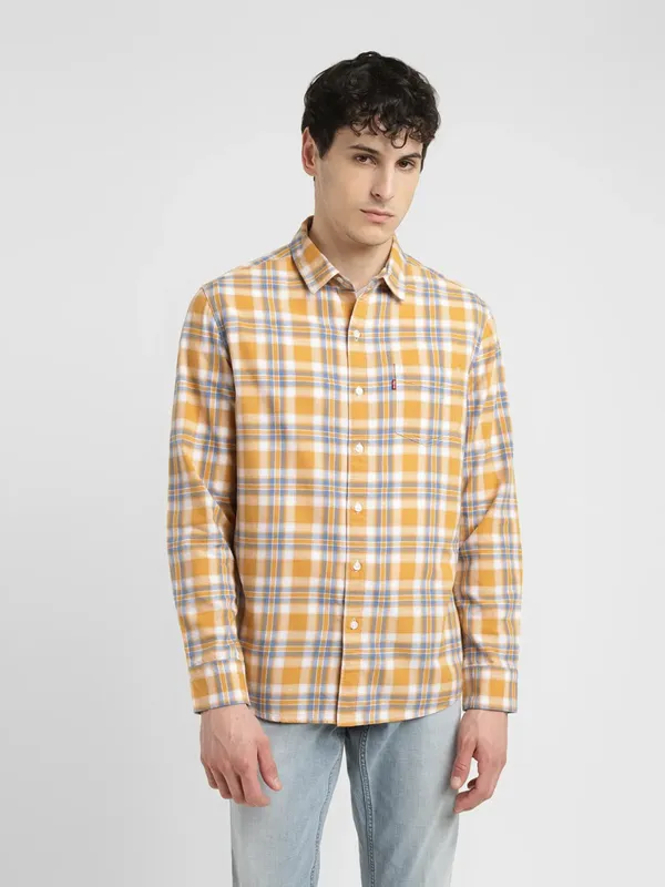 Levis yellow checks full sleeve shirt