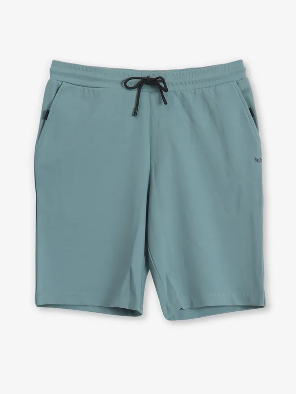 Light blue cotton shorts for men