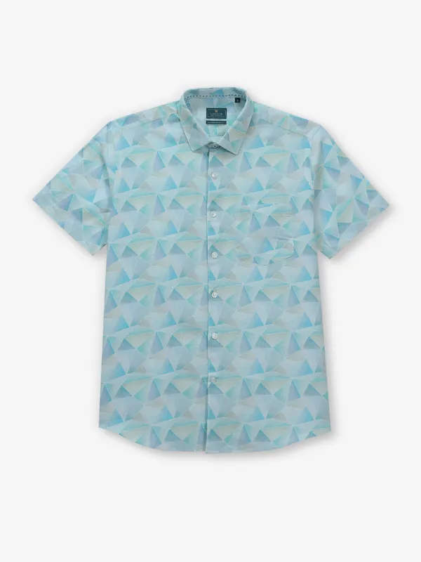 LINEN CLUB multi color textured cotton shirt