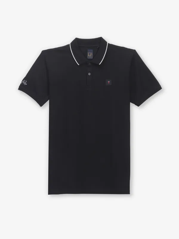 LOUIS PHILIPPE cotton black t-shirt for men