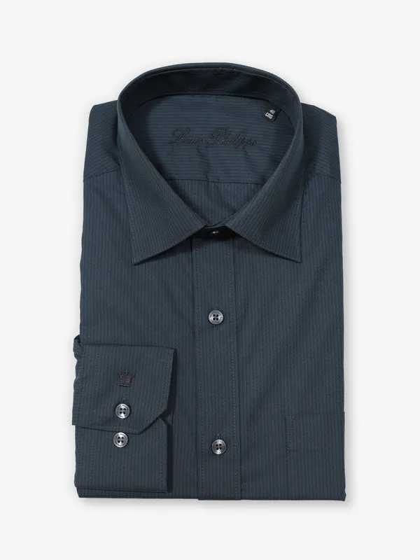 LOUIS PHILIPPE dark blue printed formal shirt