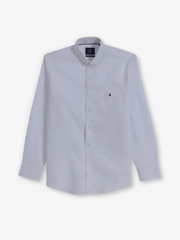 LOUIS PHILIPPE plain white shirt for men