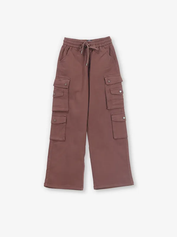 LOVEKINS brown cotton cargo pant