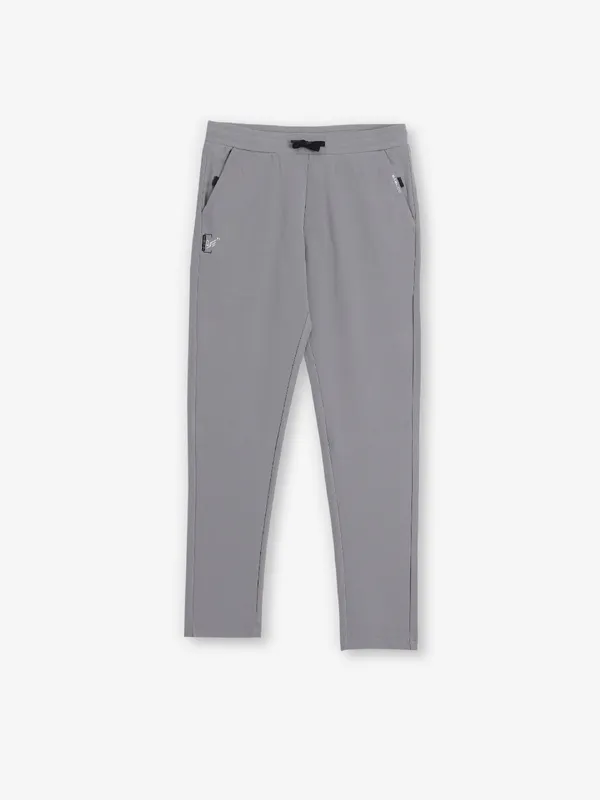 MAML grey solid cotton trouser