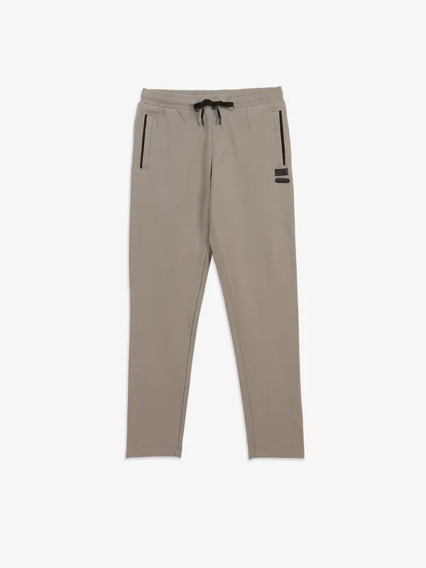 MAML solid grey cotton trackpant