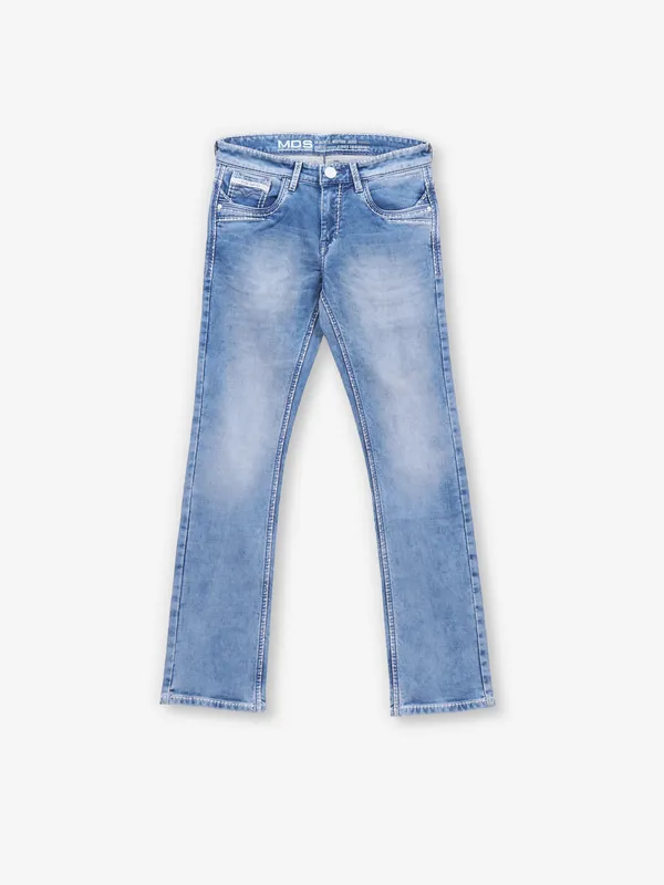 MD SWORD sky blue washed denim jeans