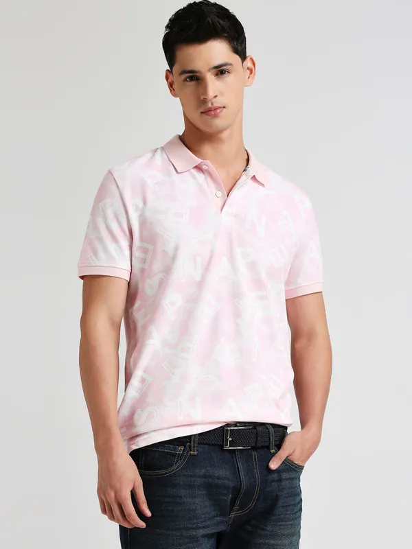 PEPE JEANS light pink printed casual t-shirt