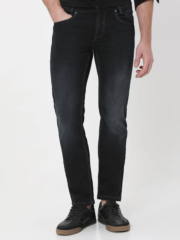 Mufti black washed narrow jeans