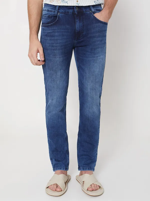 Mufti blue washed narrow jeans