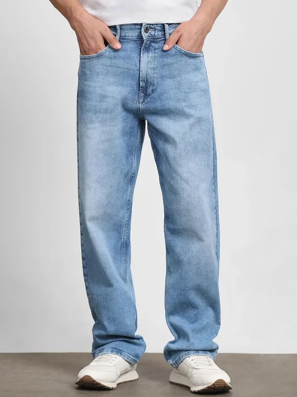 MUFTI light blue ultra loose fit jeans