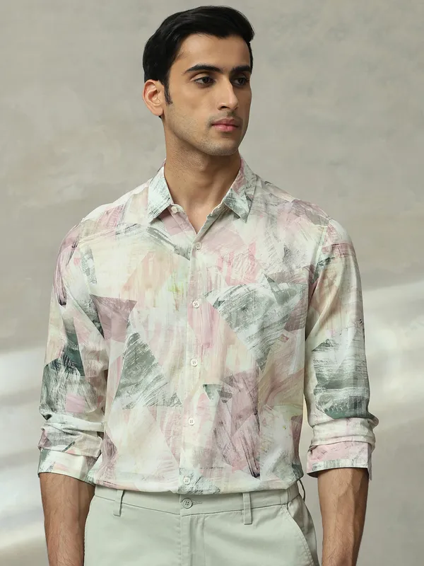 MUFTI multi colured casual slim fit shirt for men