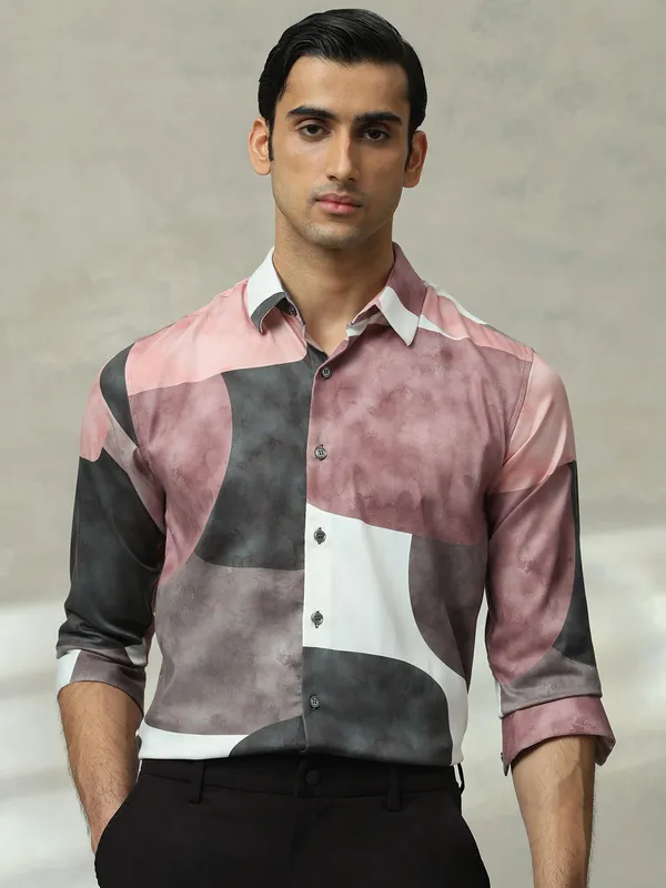 MUFTI multicolor printed cotton shirt