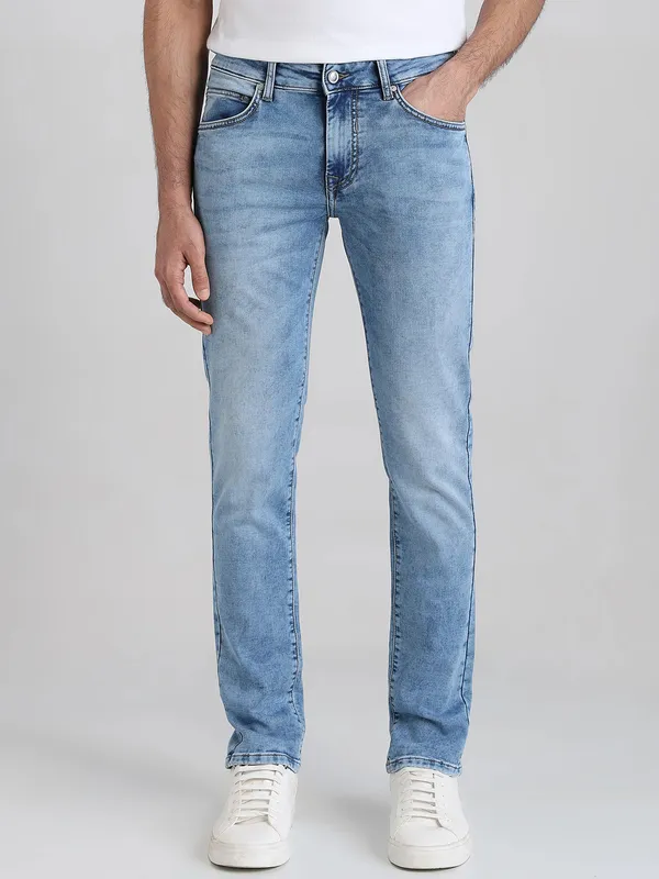 MUFTI sky blue dnim jeans in super slim fitting